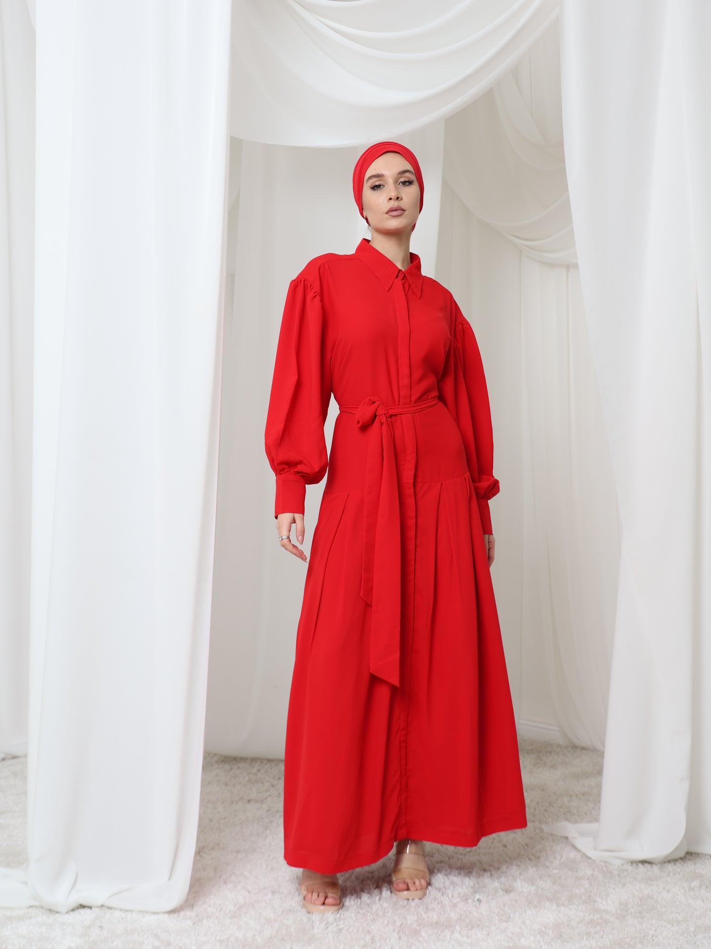 Red Shirt Dress