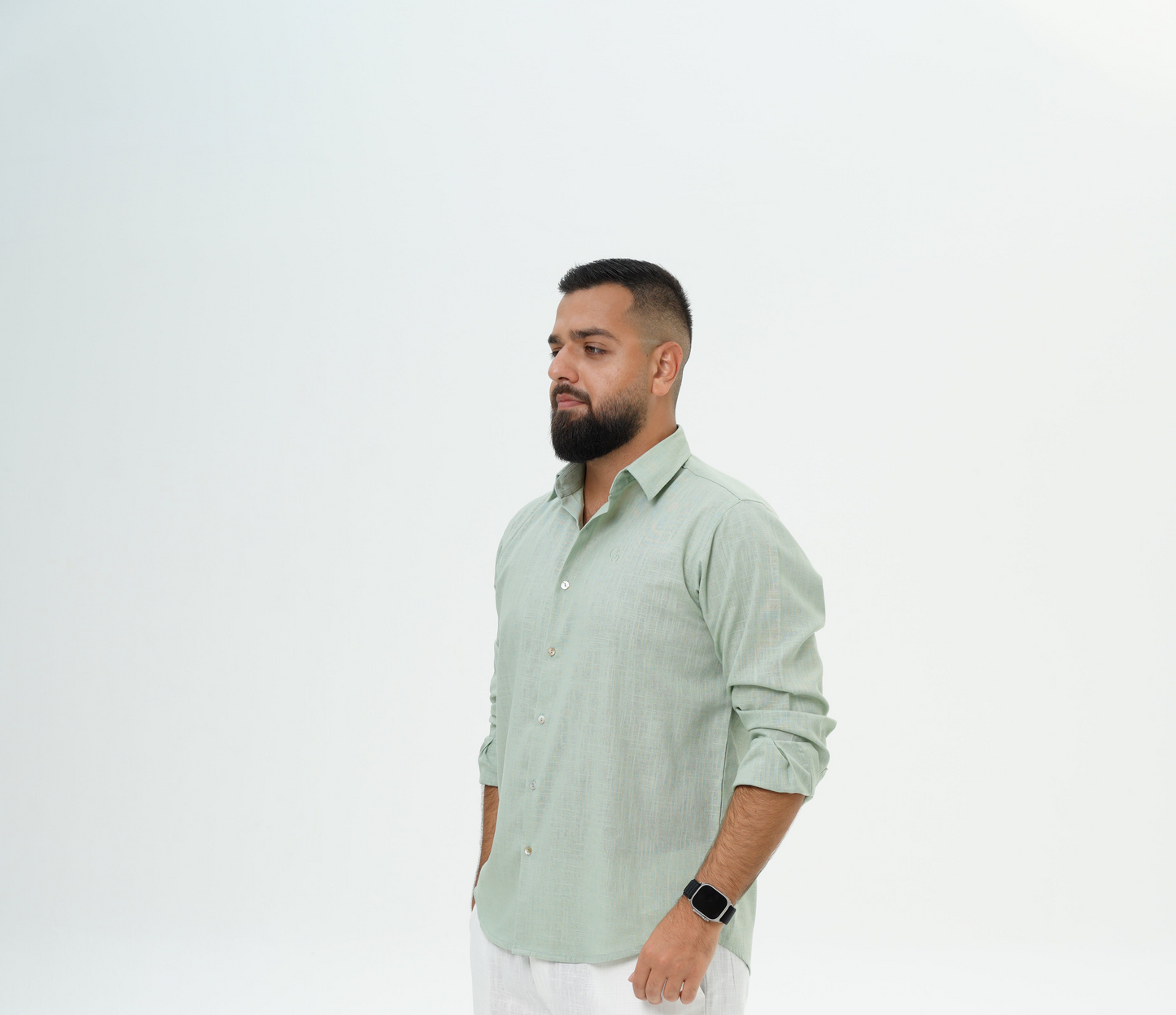 Classic Linen Shirt - Sage