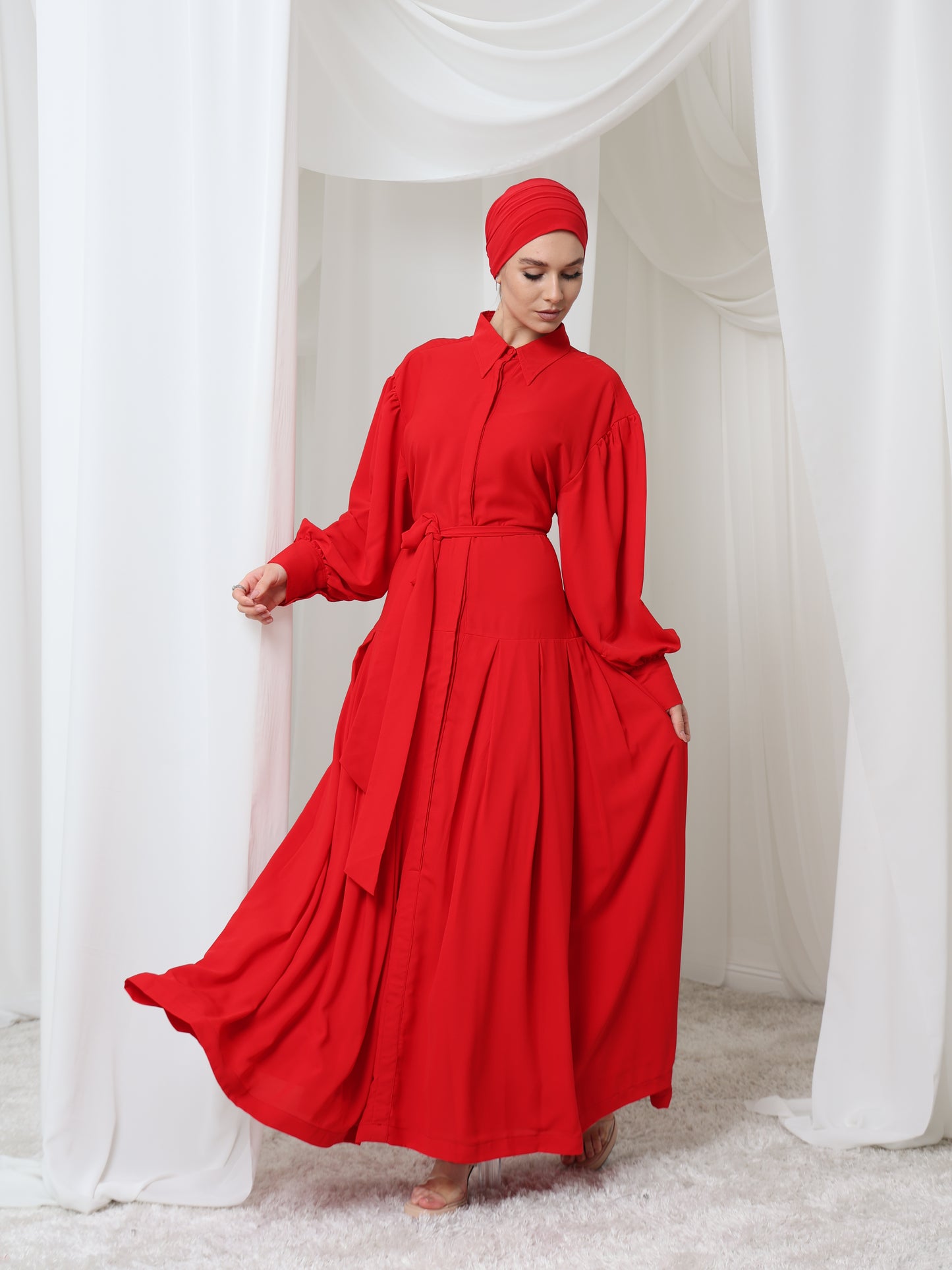 Red Shirt Dress